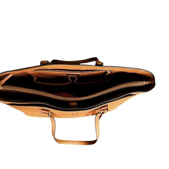 Tory Burch Robinson Leather Tote in Cardamom - Picture 7 of 12